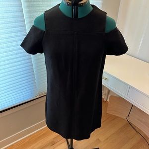 Black Linen Winter Shift Dress